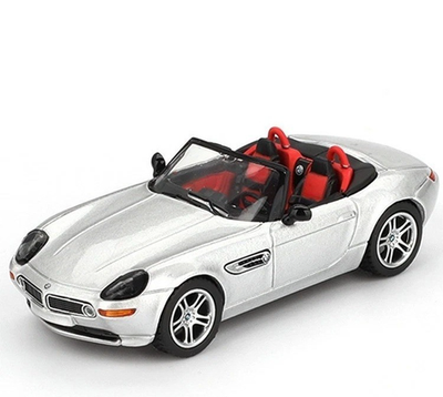 Mini GT BMW Z8 Roadster 1:64 Silver Diecast Model Car MGT00998-P11