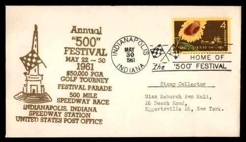 Mayfairstamps United States 1961 Indianapolis 500 Festival Speedway Co dda_10573