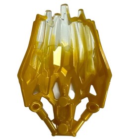 LEGO Bionicle Crystal Armor Piece Pearl Gold Marbled Trans Clear 24166pb01