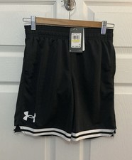 NWT-Under Armour Boys Perimeter 8 Inch Basketball Shorts Black YMD/MED 1383403