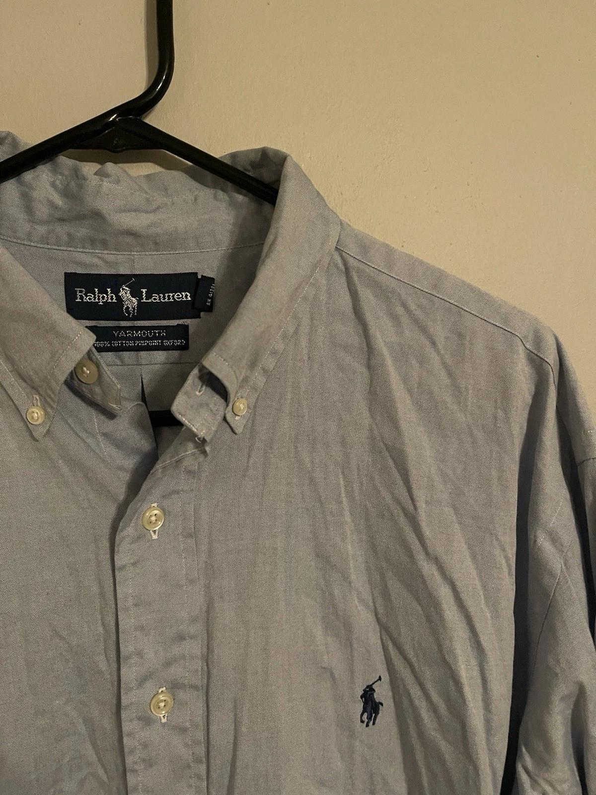 Polo Ralph Lauren Yarmouth Light Blue Button Up Dress Shirt - Men's 16.5 34/35