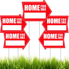 5 Pcs Home for Sale Sign with Stakes 12 X 16 Inches Double Sided Home for Sale b