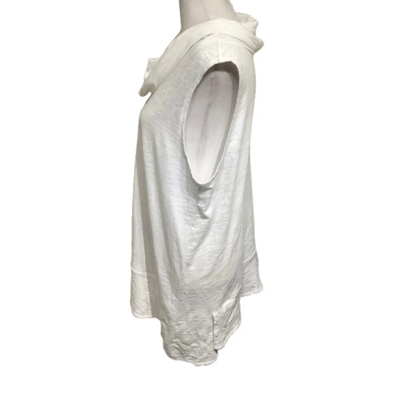 Habitat White Sleeveless Cowl Neck Tunic L - Minimalist, Casual, Relaxed Chic - Image 2 of 4