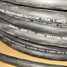 Carol Jacketed Carolprene Cable SJOOW PN 01383, 250 Feet (F13)