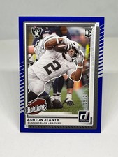 Ashton Jeanty 2025 Donruss Rookies &amp; Highlights Blue /25 Raiders #DRH-82