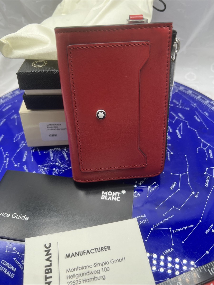 $360 MSRP - Montblanc 129691 4cc Key Pouch Red Black | eBay