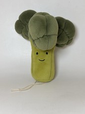 Jellycat Vivacious Broccoli Soft Toy Food Play Vegetables Suede Beanie 6”
