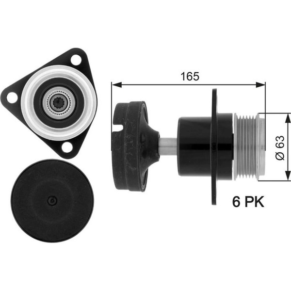 Gates OAP7050 Generatorfreilauf FüR Ford C MAX Focus I Galaxy Mondeo S MAX DAW-image