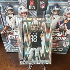 Topps 2025 Chrome Maxx Crosby #180 Las Vegas Raiders Parallel NFL Football Card