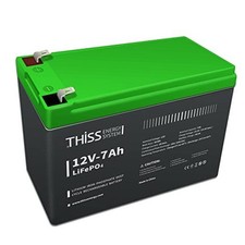 LiFePO4 Deep Cycle Battery 12V 7Ah, Built-in BMS, Ideal for Replacing Most
