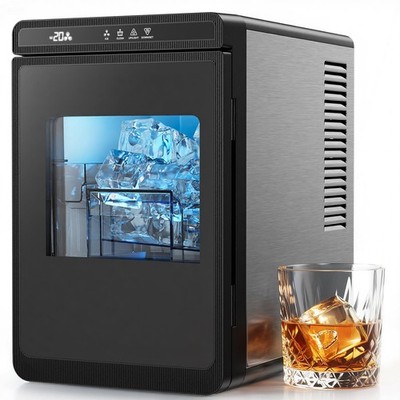 Silonn Clear Ice Cube Maker Countertop, 3 Large 1.6  Cubes in , Kitchen & Party