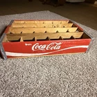 Vintage Coke A Cola Wooden Crate  24 Bottle Carrier 1970s