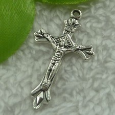 Free Ship 120pcs tibet silver cross charms pendant 44X25mm B1977