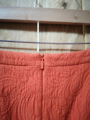 Vintage VERSUS by VERSACE gorgeous lined tangerine orange PENCIL SKIRT waist 28 - Picture 5 of 17