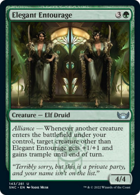x4 Elegant Entourage SNC MTG 143/281 UNCOMMON M/NM 4x