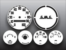 White Face Gauges For 1955-1959 Gmc Pickup Truck White Face Gauges For 1955-1959 Gmc Pickup Truck