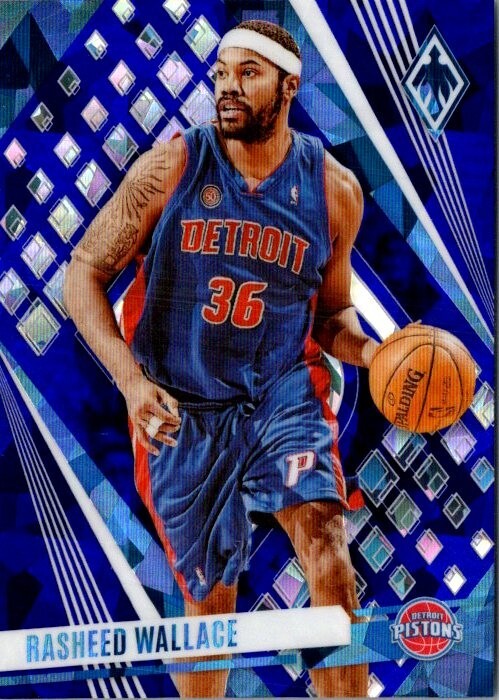 2023-24 Rasheed Wallace Panini Phoenix Blue Cracked Ice #33 Detroit Pistons SP