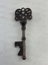 -Key Charm Pendants Skeleton Key Copper Tone 3-1/8'' long.