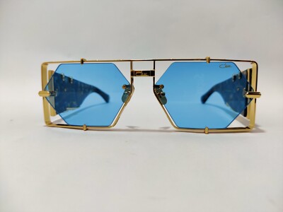 Cazal Sunglasses Blue Tortoise Gold Frame Sky Blue Lens Unisex