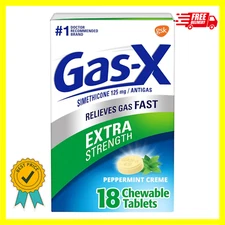 Gas-X Extra Strength Chewable Tablet Peppermint Creme - 18 Tablets