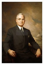 PRESIDENT HARRY S. TRUMAN 1945 PORTRAIT PAINTING ART PRINT 4X6 PHOTO REPRINT