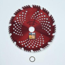 4pk-10"-80t "MAQUINILLA DE AFEITAR ROJA" HOJA HÍBRIDA RENEGADE ® cuchilla de desbrozadora de carburo 254 mm