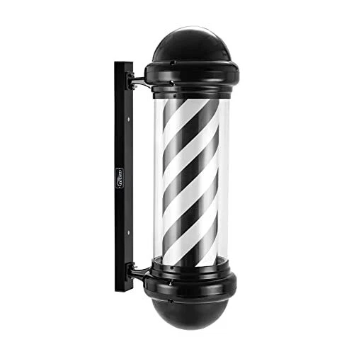 Palo Da Barbiere Oro 73 Cm - Illuminazione LED Con Rotazione E Montaggio A Parete - Foto 4