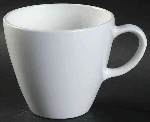 Centura by Corning Coupe Flat Cup SET OF 3 Cafe White Tea Coffee