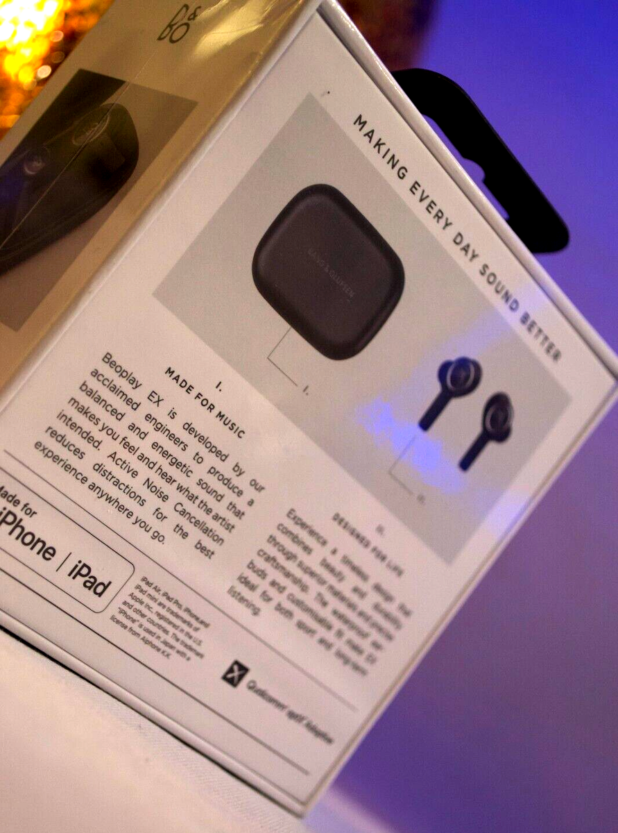 Bang and Olufsen B&O Beoplay EX Wireless ANC Earphones Black Bang and Olufsen B&O Beoplay EX Wireless ANC Earphones Black