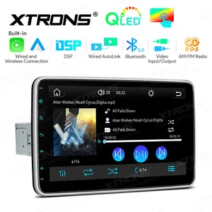 Linux 1DIN 10.1" Car Stereo Radio CarPlay/Android Auto/Mirror Link GPS FM AM RDS