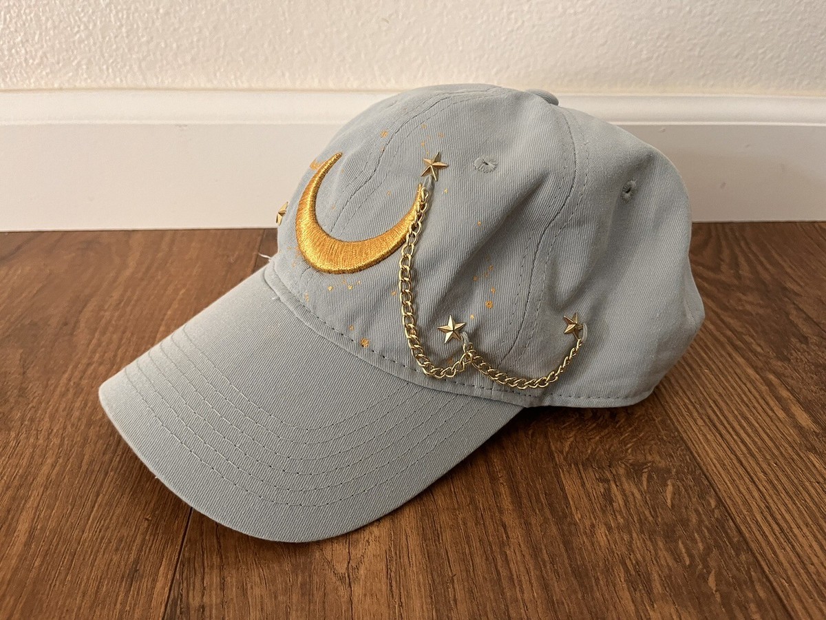Disney Parks Jasmine Baseball Cap Adult By Danielle Nicole Aladdin Hat Moon Disney Danielle Nicole Aladdin Jasmine Moon Stars Teal Hat  main image 3