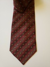 Roberto Villini Men's Designer Neck Tie 100 Silk Hand Made Red Striped Business