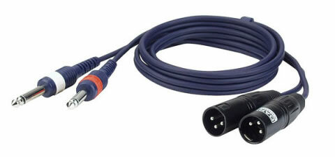 DAP AUDIO Cavo 2 Jack mono 6,3mm  /2 XRL maschio da 3 m Cavo professionale 2 Jac