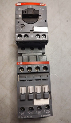 ABB MS132-2.5  Manual Motor Starter   W/  ABB AF09-30-10-12 Contactor