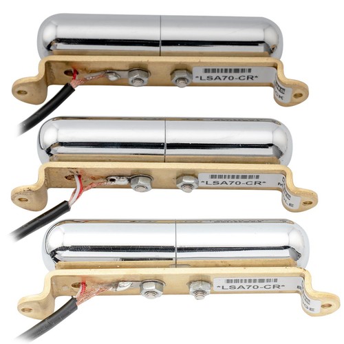 Artec LSA70-CR Chrome Alnico 5 Lipstick Single Coil Pickups Set For Strat Guitar - Foto 6 di 7