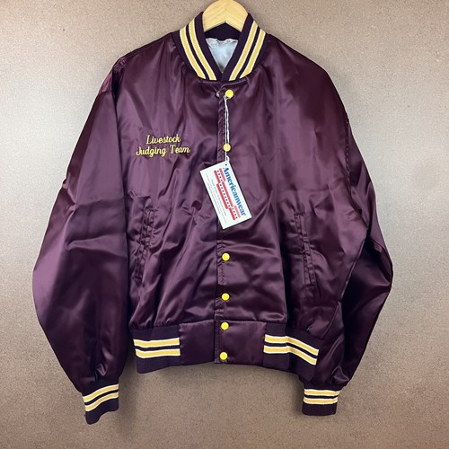 VTG NWT Deadstock Livestock Judging Team East West Wind Satin Jacket