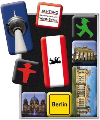 Nostalgic-Art - Retro 9 piece fridge magnet set - Traffic Light Man