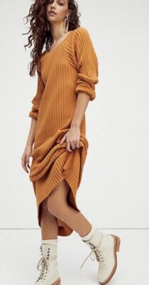 Free People Beach Walk About Maxi Dress Ribbed Knit Form Fitting Gold M NEW | eBay Free People Beach Walk About Maxi Dress Ribbed Knit Form Fitting Gold M NEW | eBay