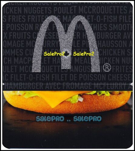 McDONALD 2013 CANADIAN SILVER MAPLE LEAF ARCH BURGER COLLECTIBLE GIFT CARD