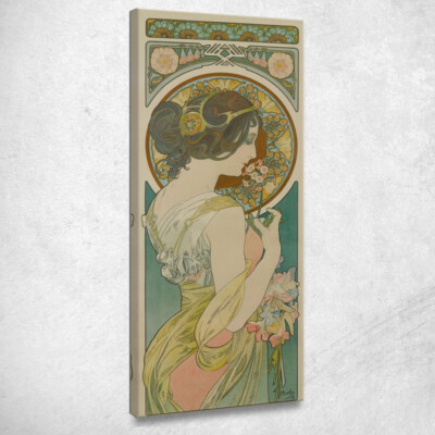 Primula Alphonse Mucha, amu95 Leinwandbild