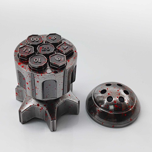 Metall RPG Würfel Set 7pcs DND Kugeln & Revolver Magazin Rollenspiel Rollenspiel - Picture 3 of 8
