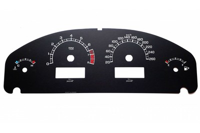 Jaguar F-Type - Replacement instrument cluster dials - converted from MPH to Km/