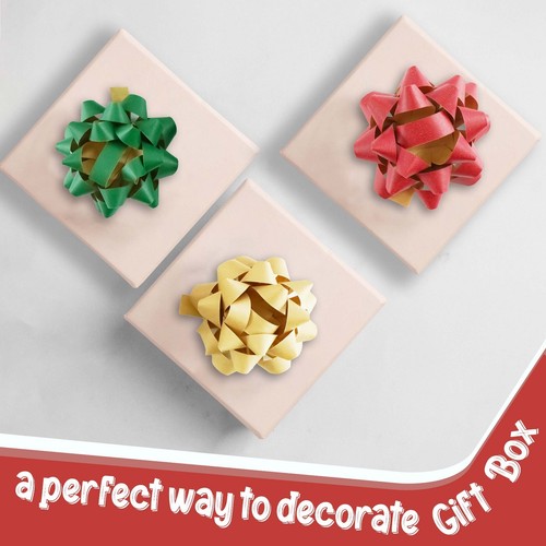 Weihnachten Geschenkpapier Bänder Schleifen Set Pailletten, Geschenkschleifen, Glitzerschleifen Deko - Bild 36 von 108