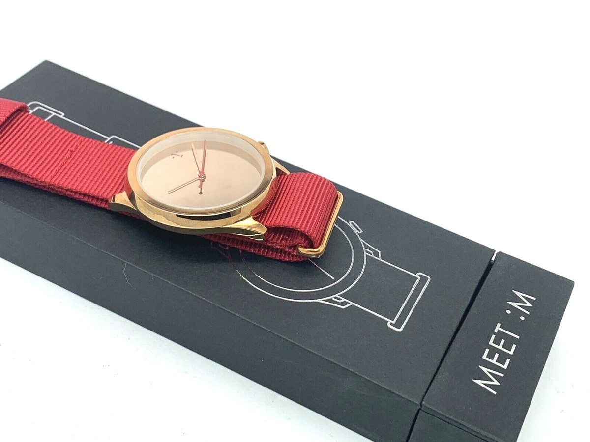 1: Face Mirror Dial Women\'s Watch Quartz Rose Gold Tone Red Nylon Strap 40mm 1: Face Rose Gold Tone Case 39.5mm Red Nylon Strap Quartz  main image 4