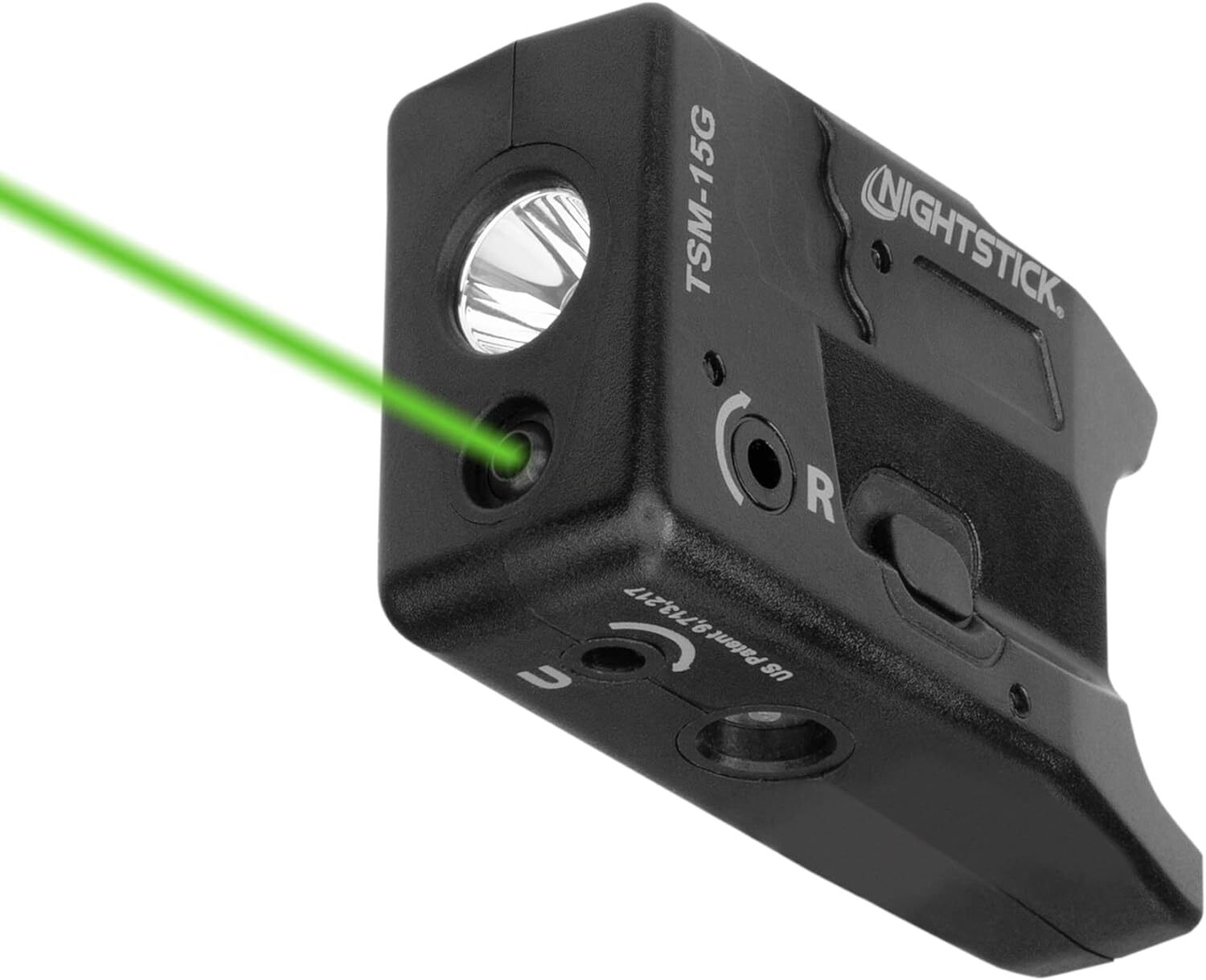 Перезаряжаемый тактический фонарь Nightstick TSM-15G с зеленым лазером - Черный