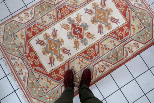 Handmade vintage Turkish Kars rug 3.8' x 5.7' (116cm x 175cm) 1960s - 1C911 - Picture 6 of 9