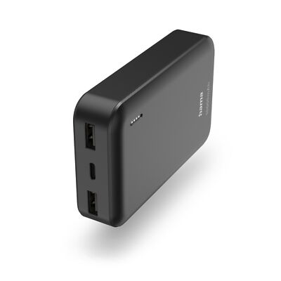 Hama Powerbank Pocket10 10000mAh externer Akku Handy Schnellladegerät 2x USB-A