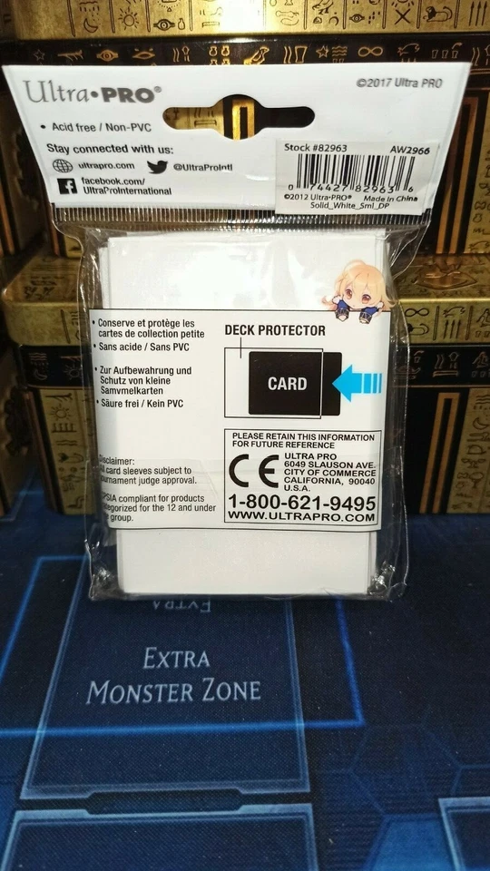 ULTRA PRO 60x SLEEVES JAPANESE SIZE COLORE BIANCO PROTEGGI CARTE SMALL YU-GI-OH! - Immagine 2 di 3
