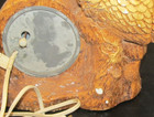 Vintage Chalkware Double Owl TV Mantle Clock Full Working Condition Lanshire — photo 8