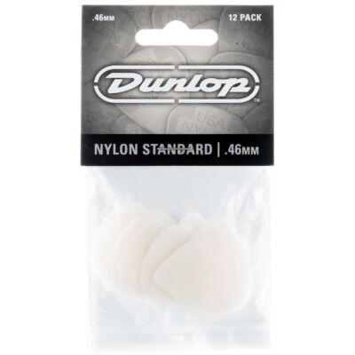 Dunlop 44P46 Nylon Standard Guitar Picks, .46mm, 12-Pack